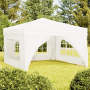 Tenda per Feste Pieghevole con Pareti Laterali-Tenda Gazebo Bianco 3x3 m 984394