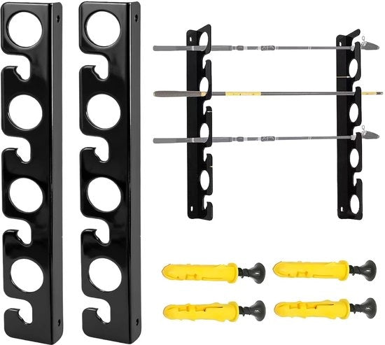 Sostegno per Pesci - Braccio per Parete o Plafondo - 8 Ganci per Pesci - Acrilico di Alta Qualità - Spazievolutivo - Installazione Flessibile - Supporto per Pesci per Parete