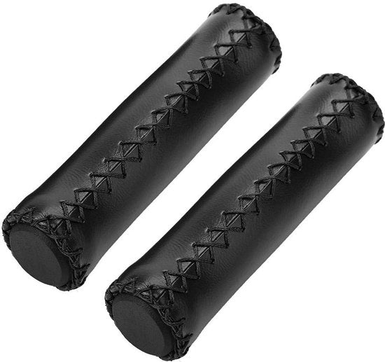 Manubri di guida antiscivolo - Manubri per bicicletta con rivestimento PU - Rivestimento morbido con impugnatura a spugna - Adatto per manubri da 22mm - Cappuccio ermetico impermeabile - Duraturo e comodo - Manubri per bicicletta