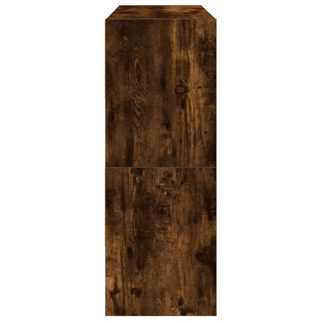 Scarpiere 2 pz Impilabili Rovere Fumo 89,5x30x40 cm