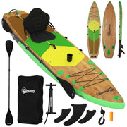 Tavola Paddle Surf Inflabile SUP Extra Largo 335 cm con Sedia Remo Convertibile ¨C zephmum ¨C con Pinne Pompa e Zaino