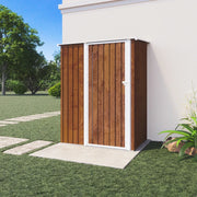 Casetta da giardino in acciaio zincato effetto legno 1,51x1,03xh1,96 m - 48kg- 1,55 metri quadri