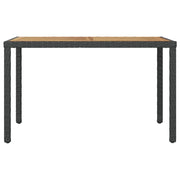 Tavolo da Giardino Nero e Marrone 123x60x74 cm Acacia Massello 46450