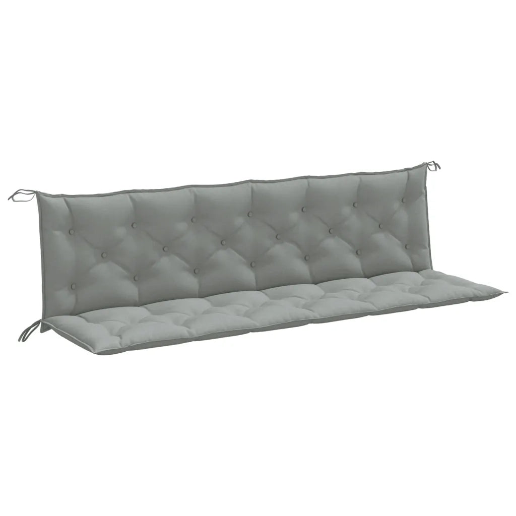 Cuscini Panca Giardino 2 pz-Set di 2 Cuscini per panchina da esterno Grigio Chiaro M¨¦lange 200x50x7 cm