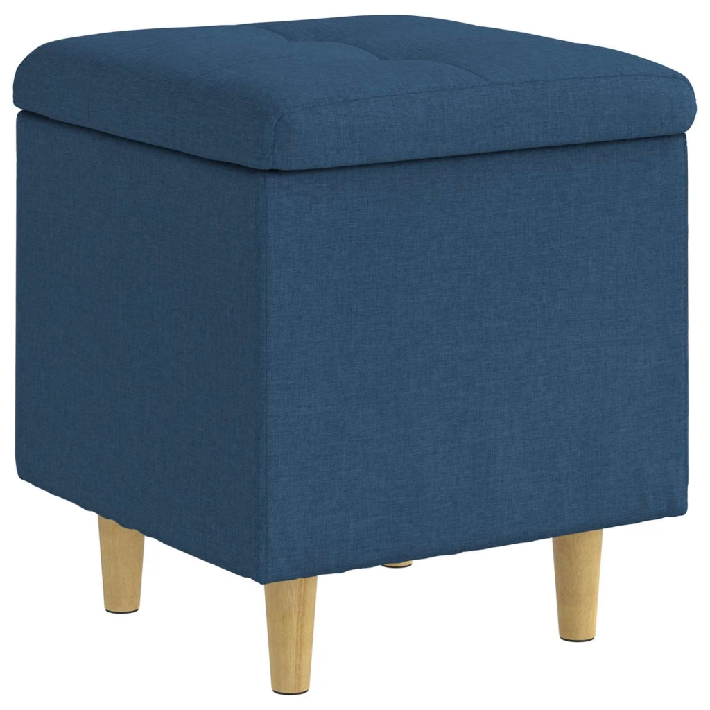 Pouf contenitore con cuscino Blu 40 x 40 x 45 cm Tessuto 876808