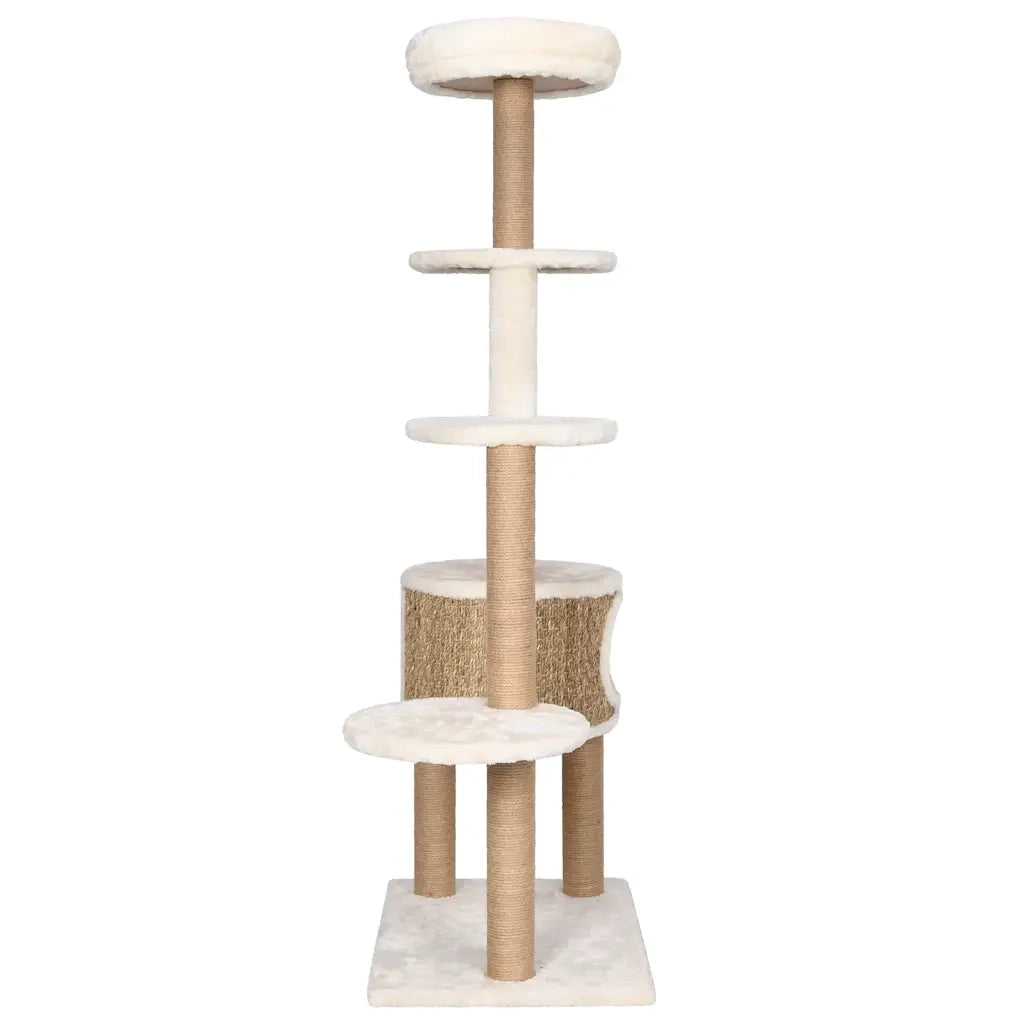 Albero per Gatti con Cuscino Lusso e Tiragraffi 148cm in Giunco 170978