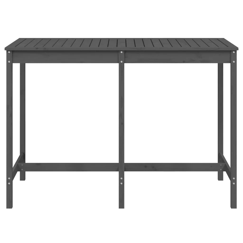 Tavolo da Giardino Grigio 159,5x82,5x110 cm Legno Massello Pino 824097