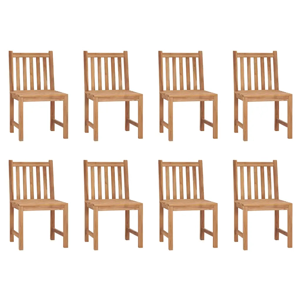 Sedie da Giardino con Cuscini 8 pz in Legno Massello di Teak cod mxl 8399