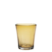 Zafferano Set 6 Bicchiere Bei Tumbler Ambra in vetro colorato in massa soffiato a bocca con lavorazione artigianale a mano volante per uso quotidiano
