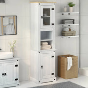 Mobile da Bagno con porta Bianco 50 x 40 x 185 cm Pino massello 42024958