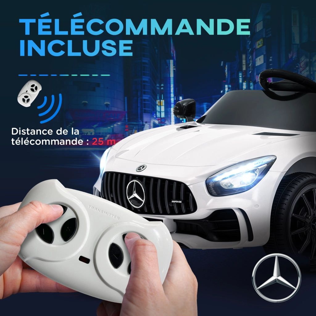 Auto elettrica per bambini Mercedes-Benz AMG GTR ¨C Minimal ¨C 108x67x46 cm bianco