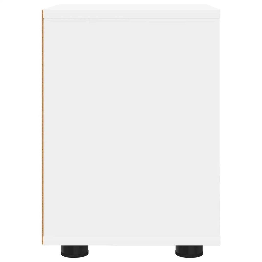 Comodino Bianco 30,5 x 30 x 43 cm Legno multistrato 888797