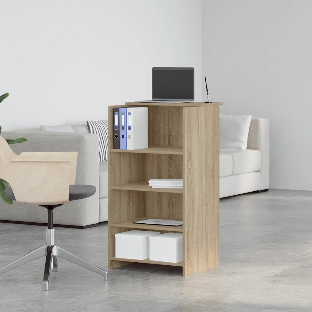 Scrivania per Reception Rovere Sonoma 55x50x103,5 cm in Legno Massello 859017