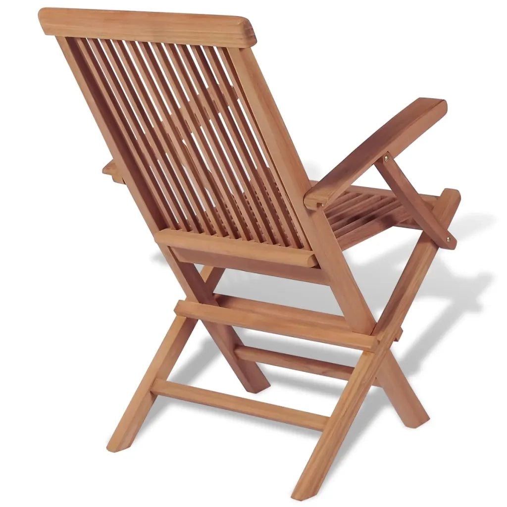 Set da Pranzo Giardino 11 pz Sedie Pieghevoli Massello di Teak 43043