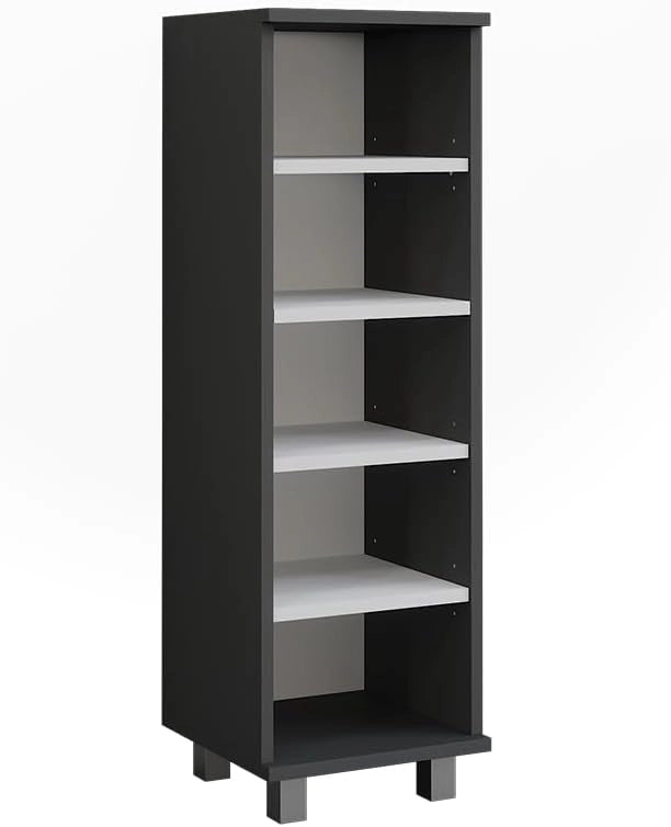 Mobiletto midi Ilias, Bianco, 30.2 x 95 cm con 5 scomparti aperti, con vani a giorno per una conservazione ordinata