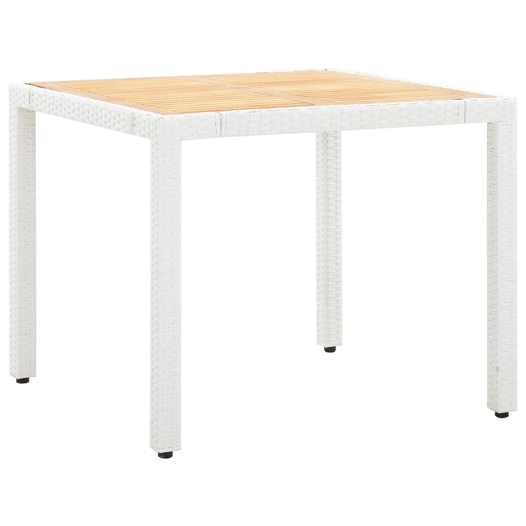 Set da Pranzo da Giardino 5 pz | Set Salotto da Giardino in Polyrattan Bianco