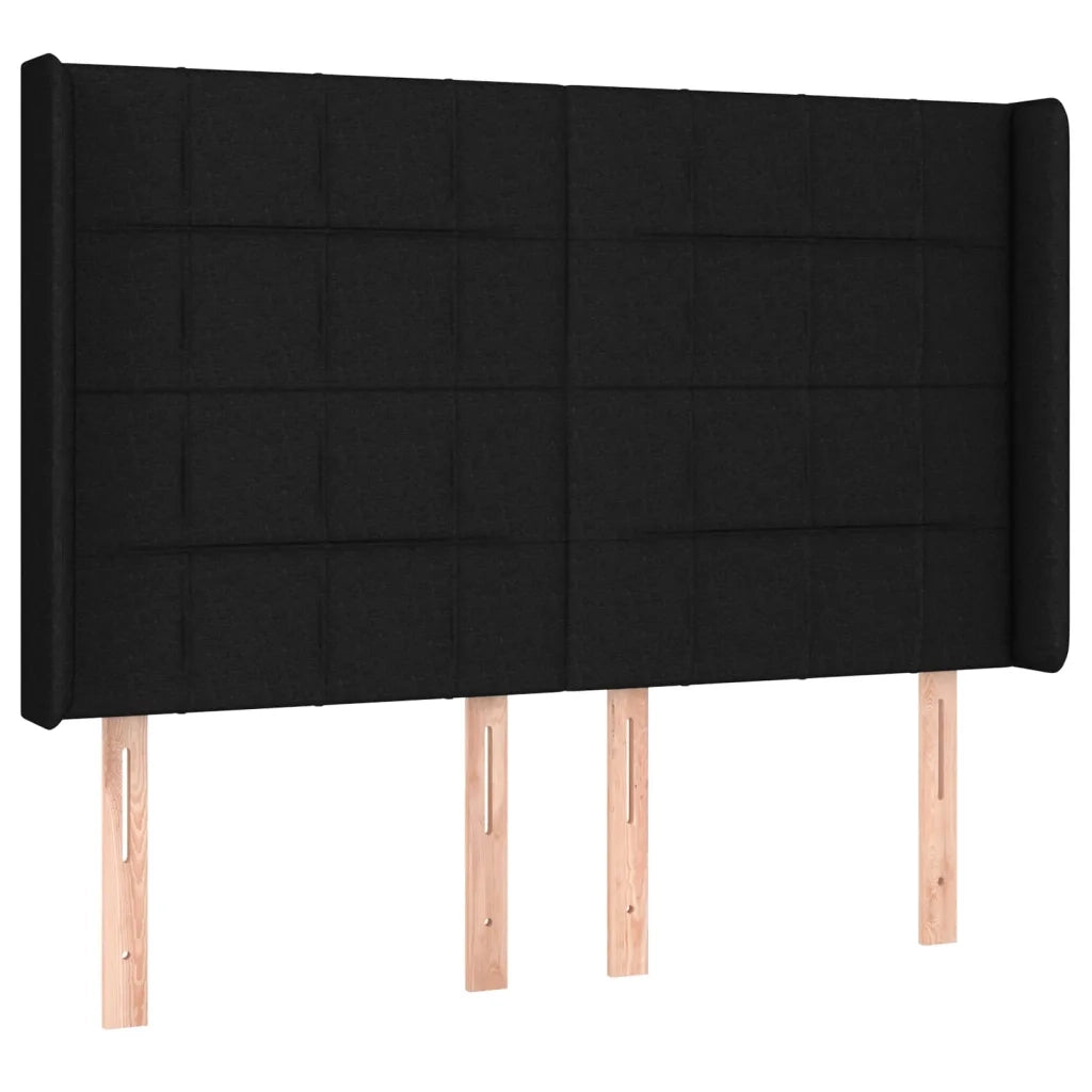Letto a Molle con Materasso e LED Nero 140x200 cm in Tessuto 3138319