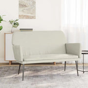vidaXL Panca Crema 108x79x79 cm in Velluto