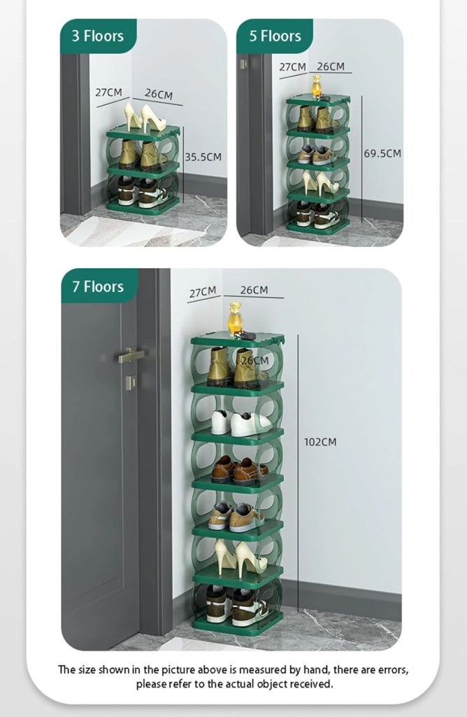 scarpiera Organizzatore di stoccaggio per scarpiera multistrato, ripiano per scarpe verticale alto in plastica per ingresso, autoportante per piccoli spazi, organizer per scarpe, per bagno, soggi