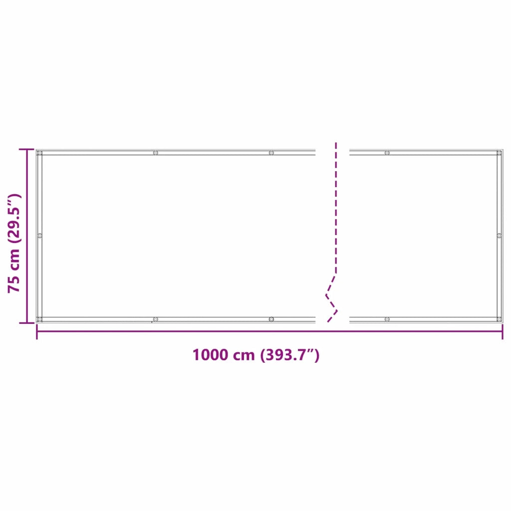Schermo da balcone Grigio chiaro e bianco 75 x 1000 cm 42030931