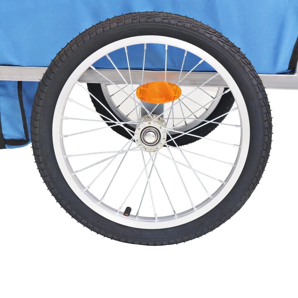 Rimorchio per bicicletta per bambini 30 kg grigio e blu 02_0004499