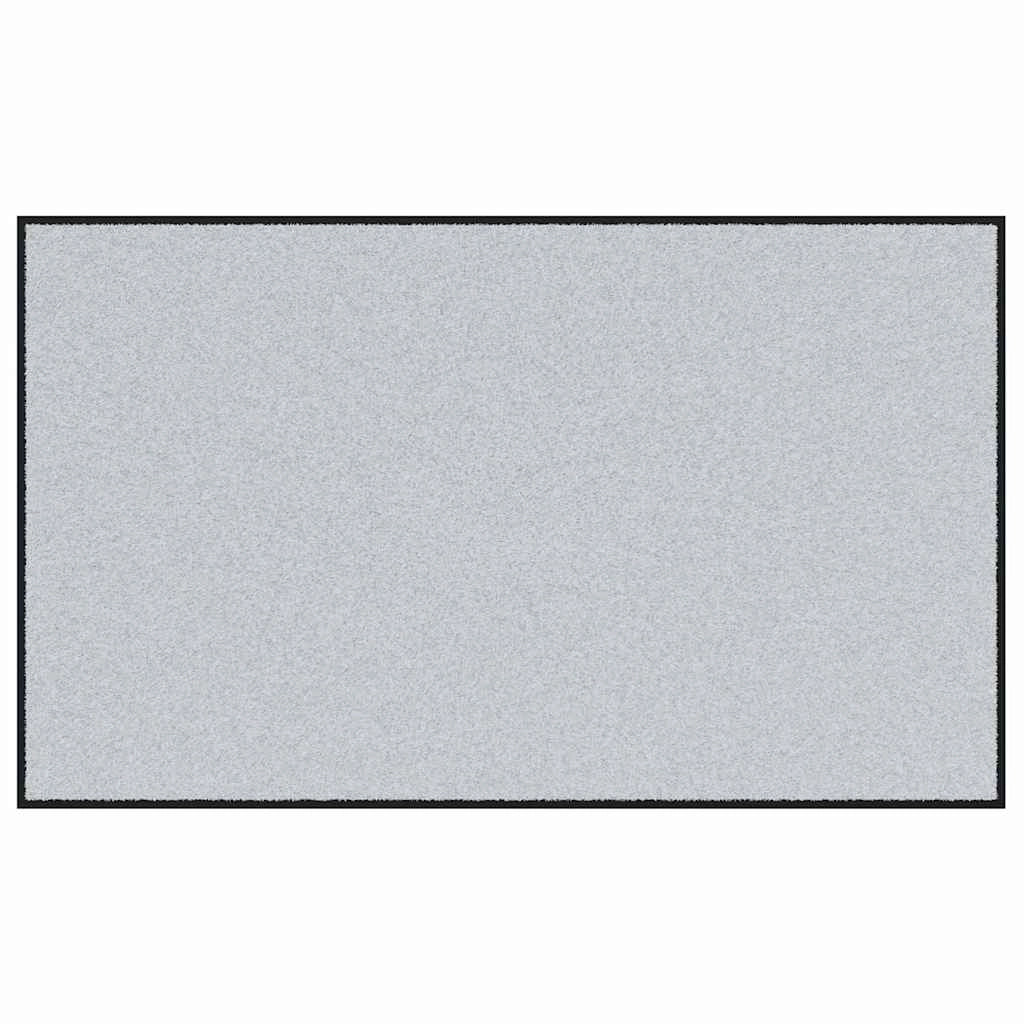 Zerbino d'ingresso moderno rettangolare 90 x 150 cm antimacchia atmosfera accogliente poliammide grigio 02_0057973