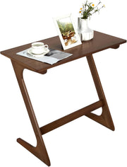 Tavolino Laterale, Tavolino da Divano e Letto in Bambù con Ampio Piano per Laptop, Struttura Stabile, Design Salvaspazio per Camera da Letto, Soggiorno, Studio, 75 x 40 x 70 cm (Marrone)