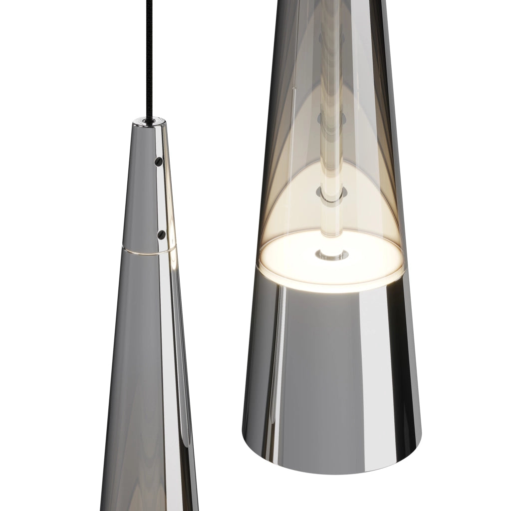 Maytoni applique moderna Sintesi 2 luci LED integrato cromo metallo vetro