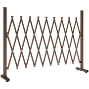 RECINZIONE PER GIARDINO A LARGHEZZA REGOLABILE, IN METALLO E ALLUMINIO, 250X31X103.5 CM, MARRONE