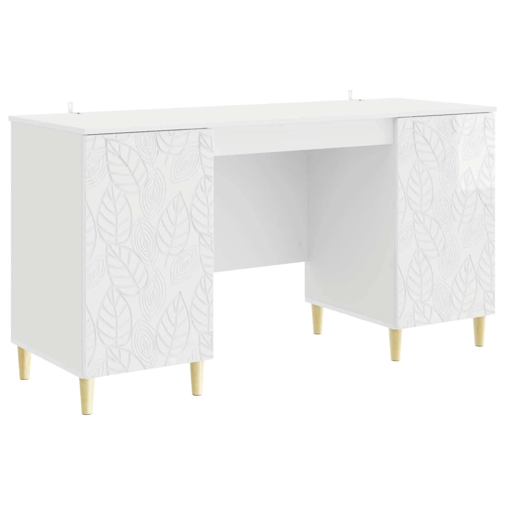 Scrivania Bianco Lucido Legno ingegnerizzato 142,5 x 50 x 75 cm 3414616