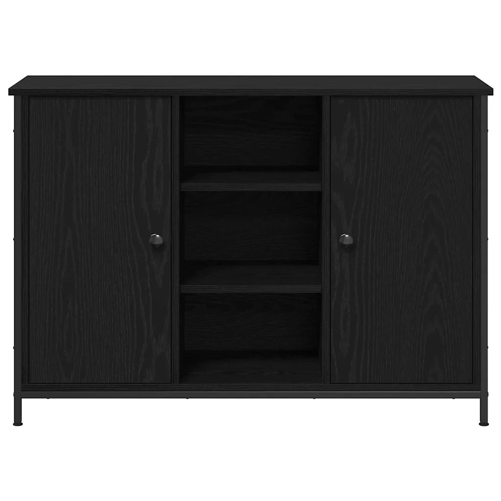 Credenza-Buffet-Armadio da cucina Rovere Nero 100 x 35 x 70 cm