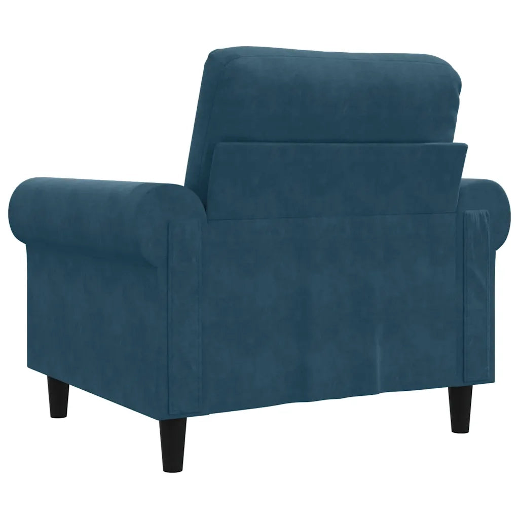 Divano Sedia-Poltrona Blu 60 cm Velluto 236701