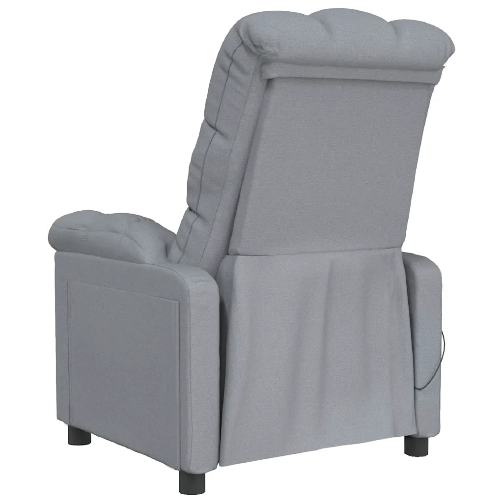 Divano Sedia-Poltrona Massaggiante in Tessuto Grigio Chiaro 354279