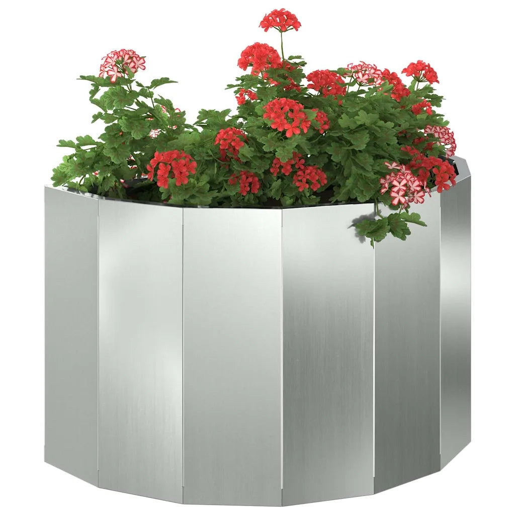 Fioriera | Cassetta per fiori | Vaso Argento 60 x 30 x 35 cm Acciaio zincato
