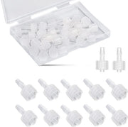 Connettore a Luer Lock 30 pezzi - Adattatore maschio - Materiale PP - Translucido - Adattatore boccetta - Connettore semplice - Adattatore boccetta