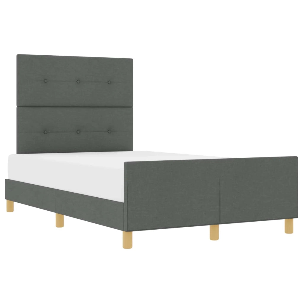 Struttura del letto Grigio scuro 120 x 200 cm Tessuto 3344719