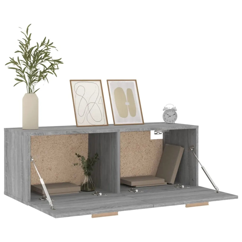 Mobile Pensile Grigio Sonoma 100x36,5x35 cm Legno Multistrato 817610