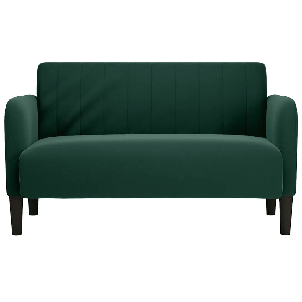 Divano Divanetto Verde Scuro 109 cm Velluto 4100589