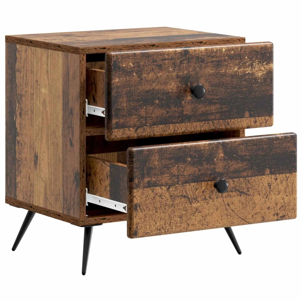 Armadio da Notte 2 pcs Legno antico 43 x 34,5 x 47,5 cm 895462