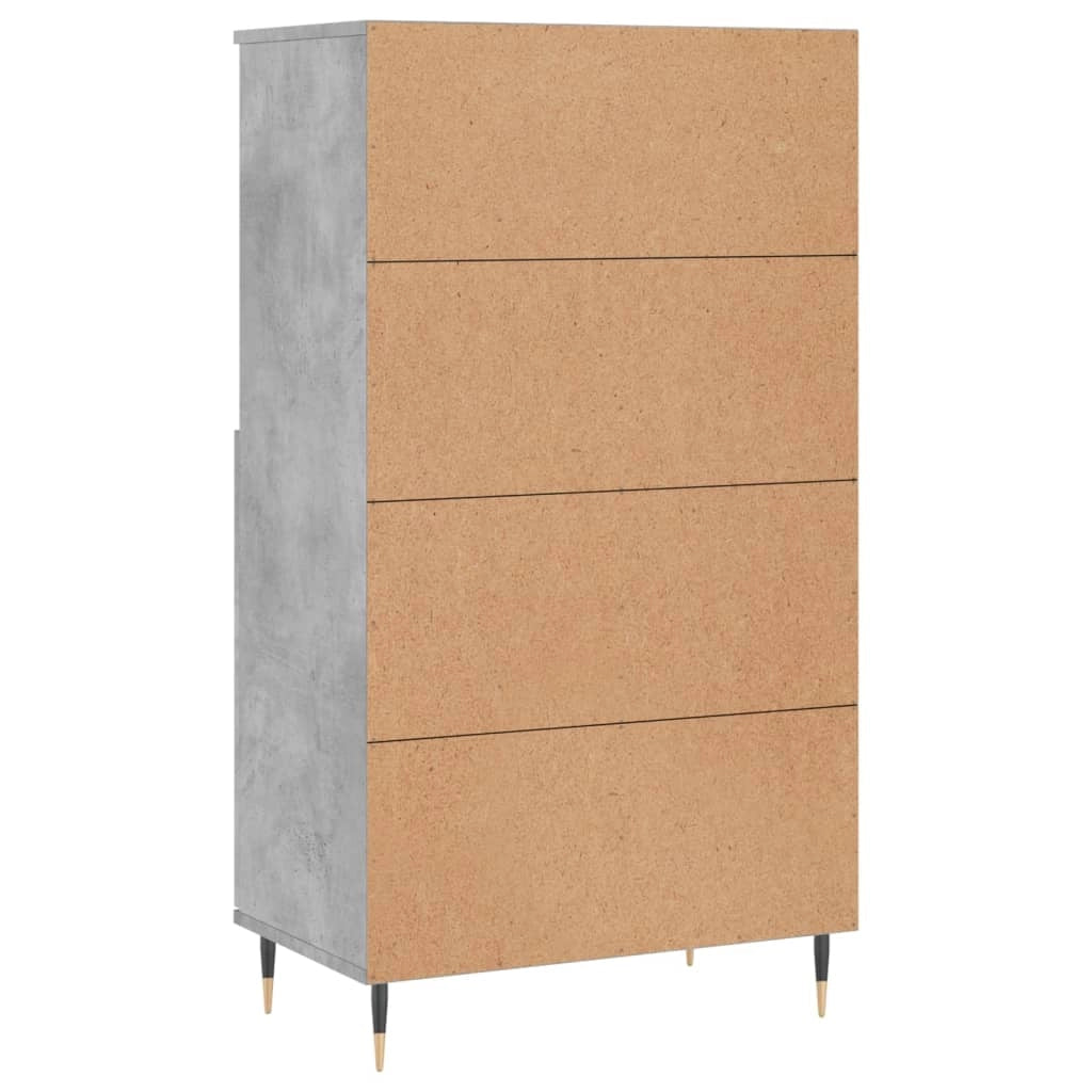 Buffet credenza cassettiera mobiletto mobile contenitore organizer cucina soggiorno salotto alto 60 x 36 x 110 cm legno ingegnerizzato grigio 02_0034459