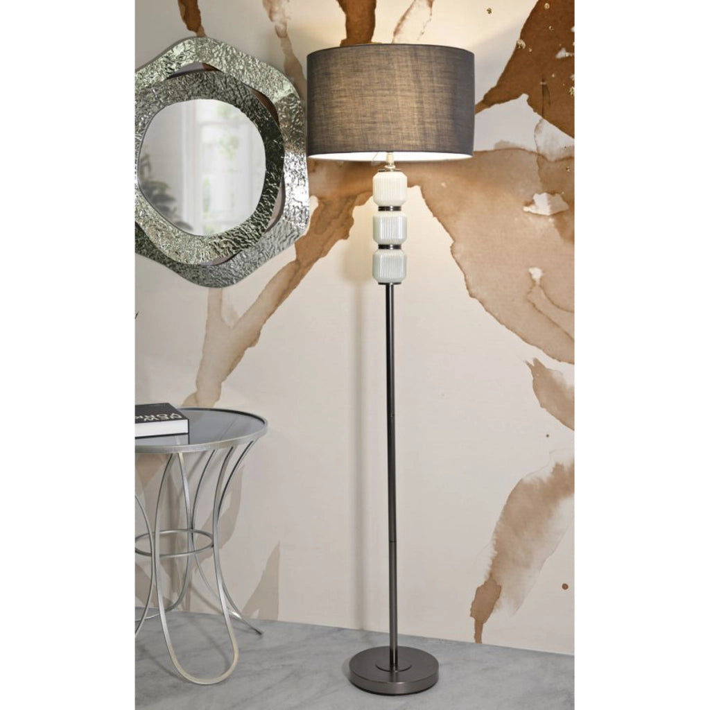 Lampada da Terra VKH216, Grigio, Metallo, 42,5x42,5x163 cm