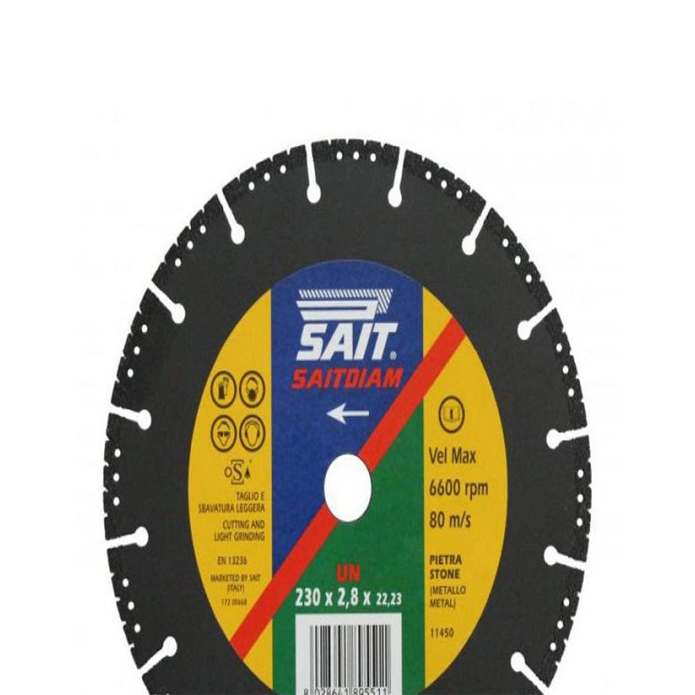 Sait disco diamantato universale saitdiam un per edilizia, diametro 115mm