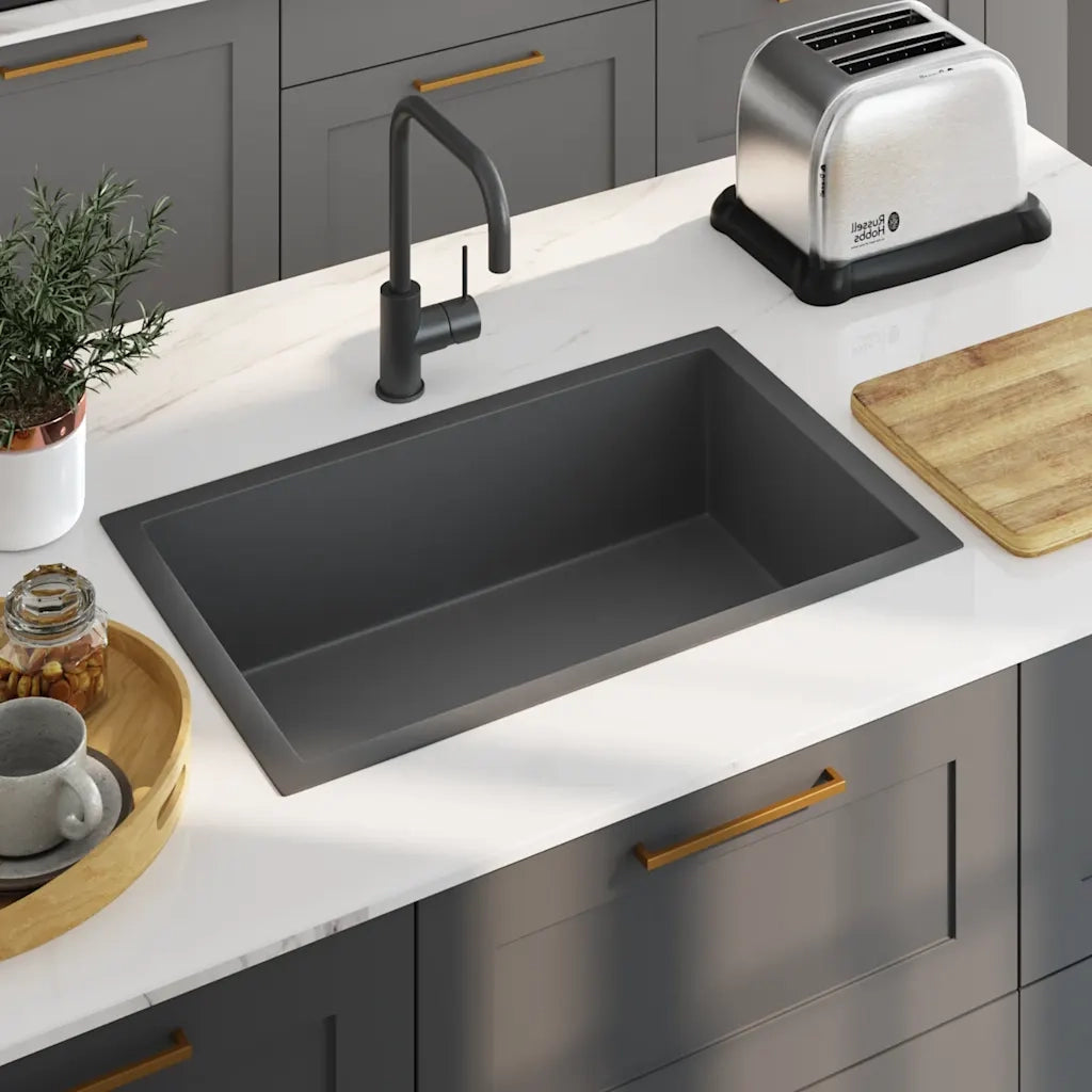 Lavello da Cucina Artigianale Nero in Acciaio Inox cod mxl 45165