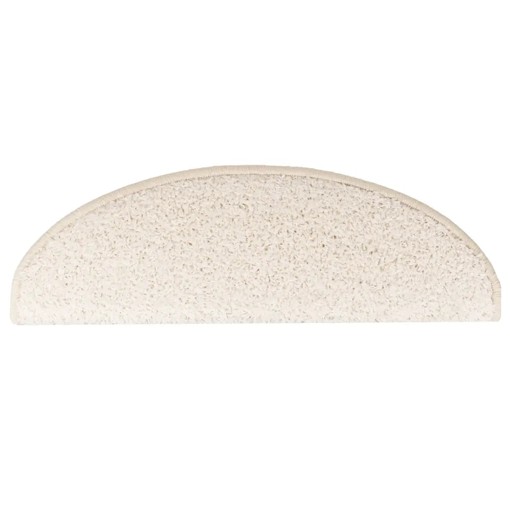 Tappetini per scale 15 pz 65x21x4 cm Bianco Semicircolari Grandi 133906
