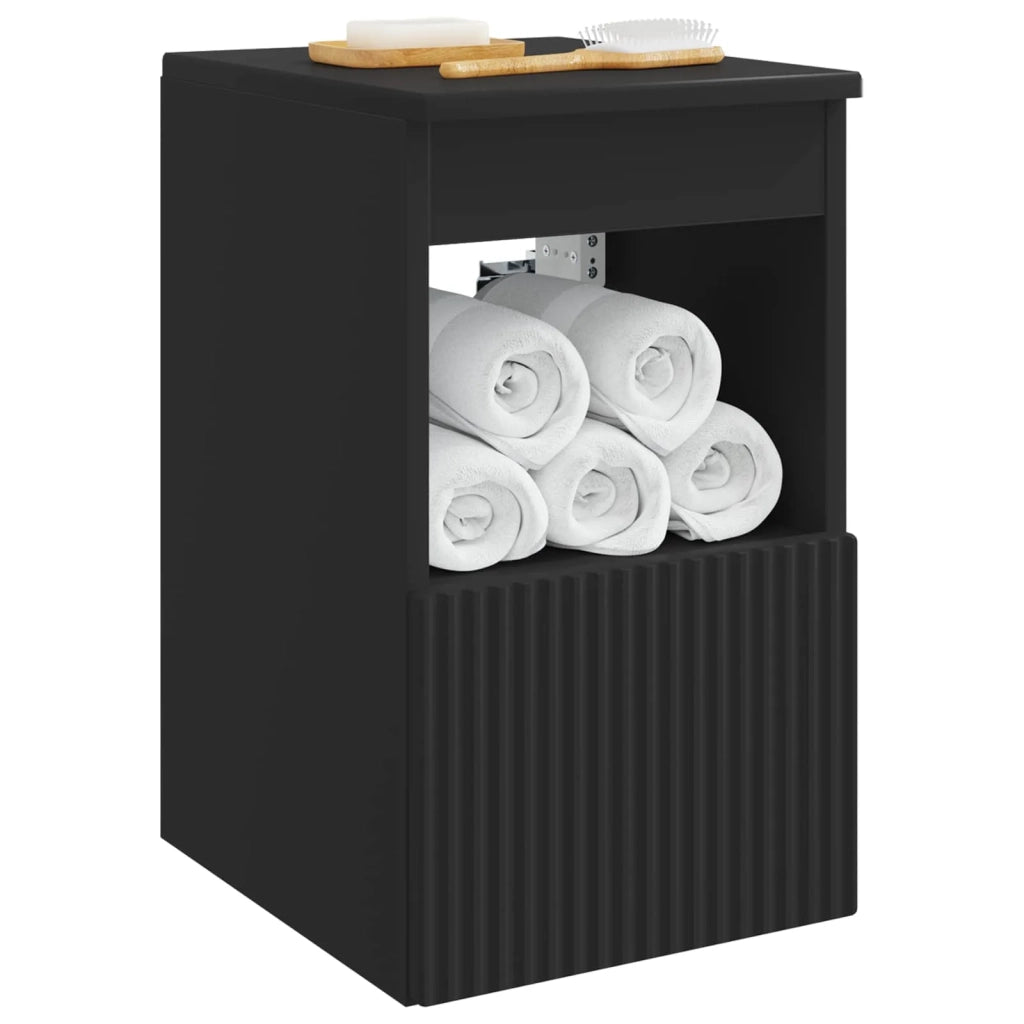 Mobile da Bagno Nero 30 x 35 x 50 cm Legno ingegnerizzato 890483
