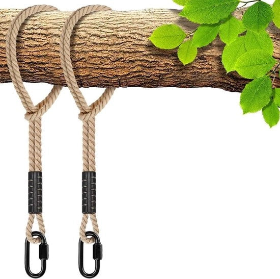 Telaio estensibile per sdraio e lettini a sospensione - 12 m corda per sdraio con anello di fissaggio (beige, 2 pezzi)