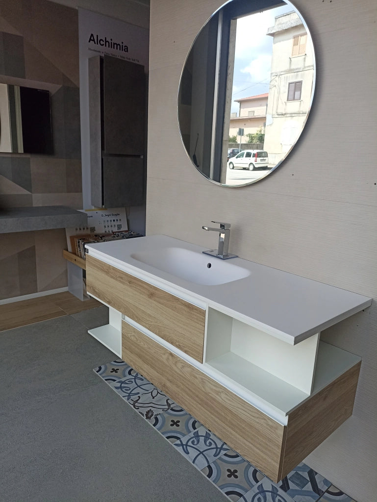 MOB.BAGNO 125CM MY TIME ROV. POLO NOBILITAT SPECCHIO LED 80- IDEA