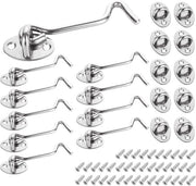 Haken per porta cabina in acciaio inossidabile - 10 cm - set da 10 - duraturo