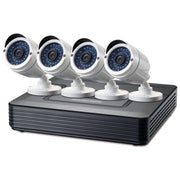 LevelOne DSK-8001 Kit Videosorveglianza Cablato 8 Canali DVR 4 Telecamere Bullet IP66 Visione Notturna 30 m H.264 HDD 6 TB colore Nero Bianco