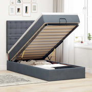 Struttura Letto Pouf con Materassi 100x200 cm Velluto